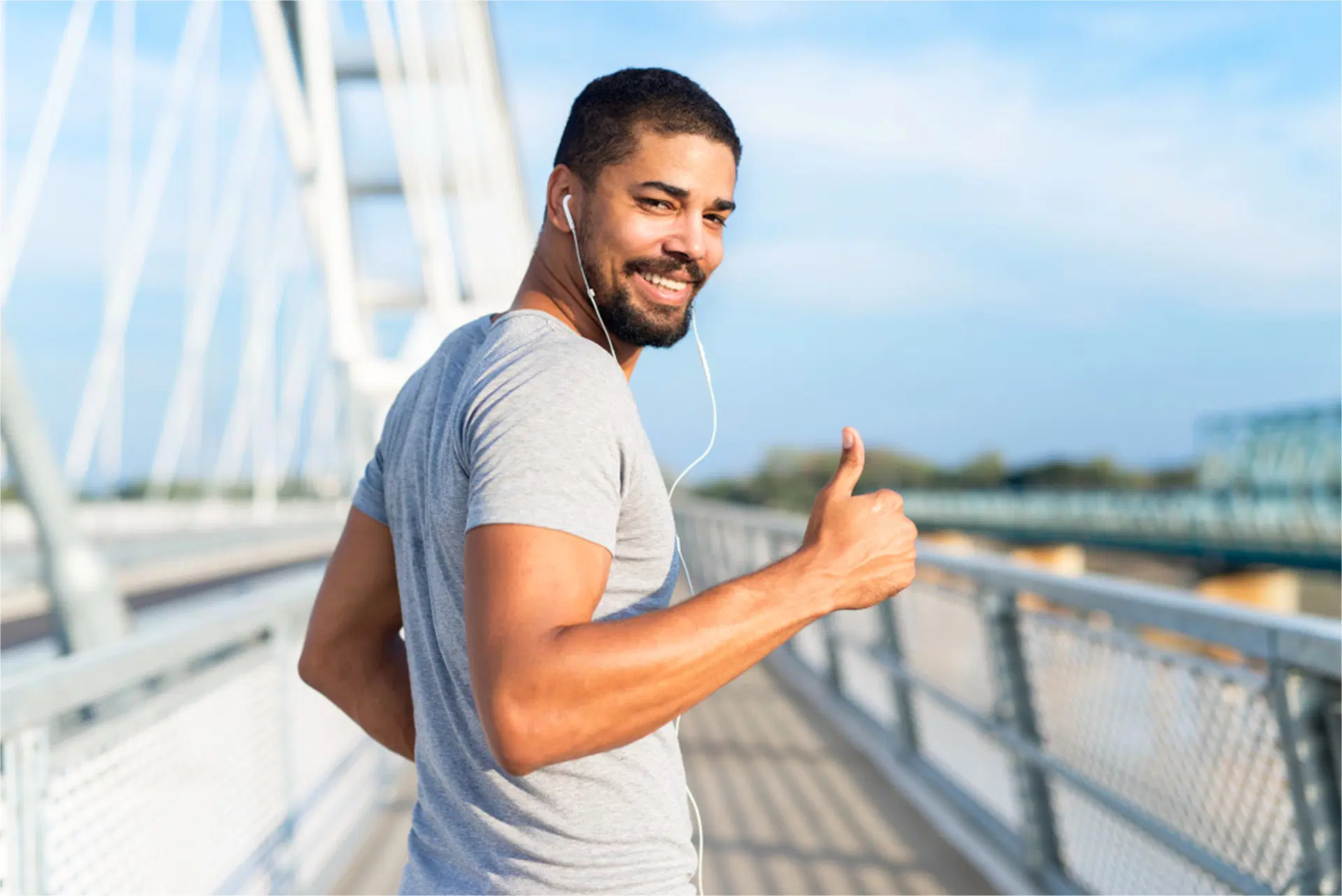 Male client active after NAD+ wellness program